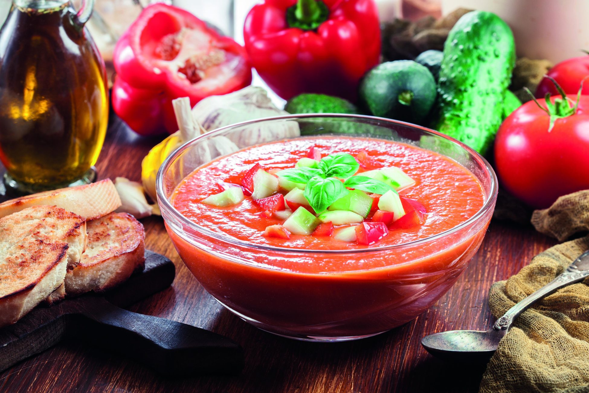 recette Gaspacho de tomates et concombre