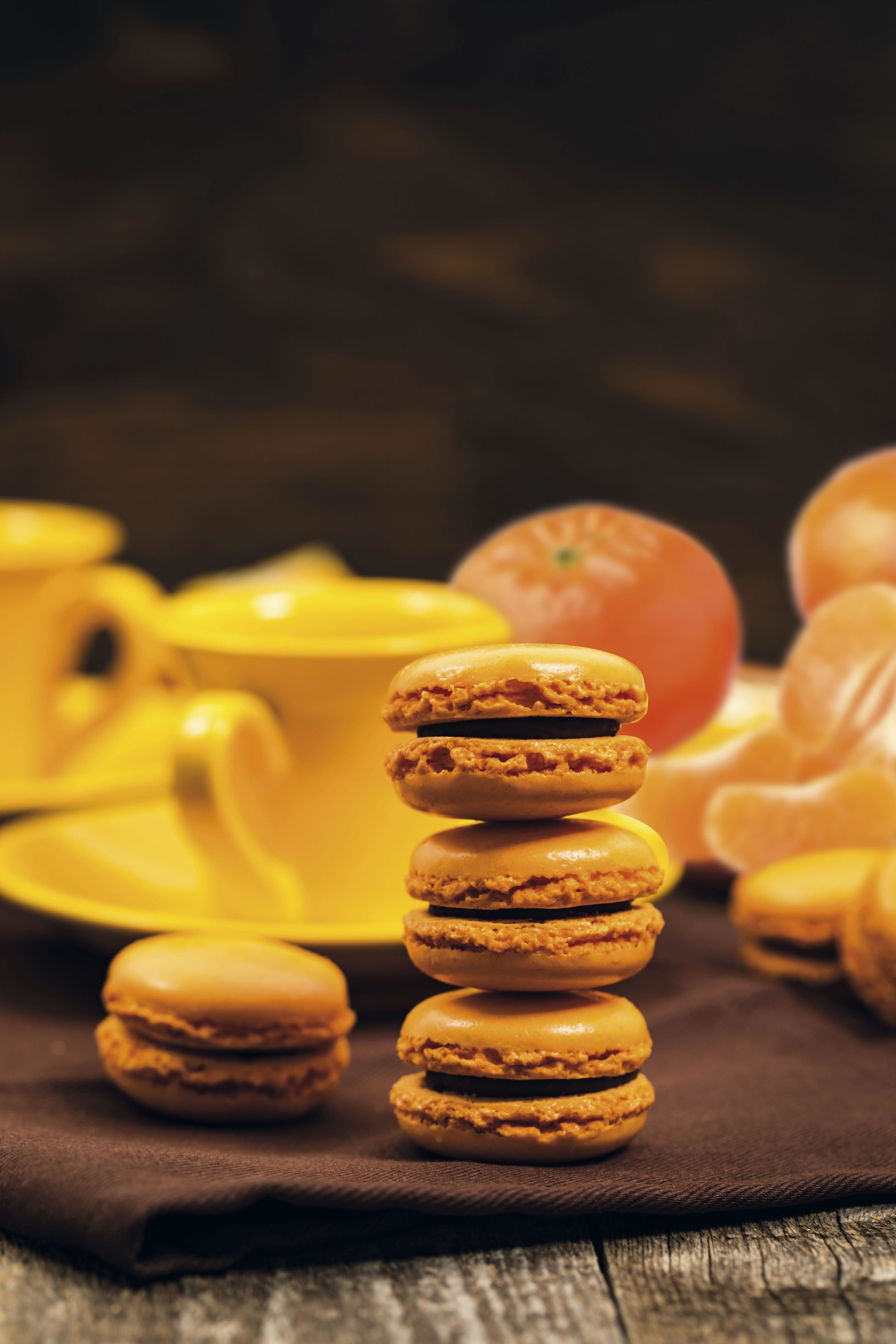 recette Macarons clémentine-chocolat