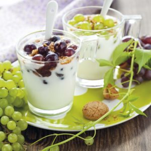 Dessert croquant aux raisins
